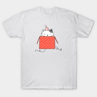 Cute Kitten In Gift Box T-Shirt